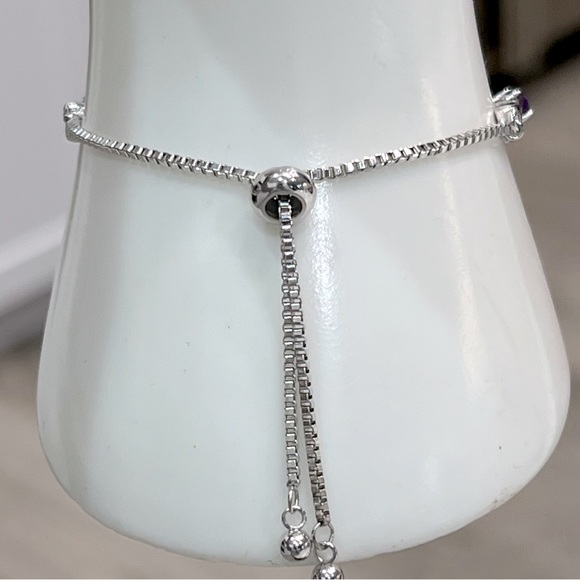 Multigemstone Silver Elephant BOLO Bracelet - Picture 7 of 11